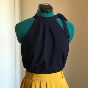 Navy Blue Blouse